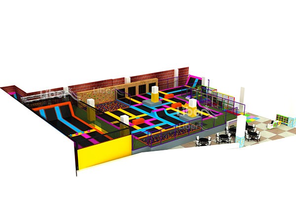 Large Kids Indoor Jumping Amusement Trampoline Park Builder